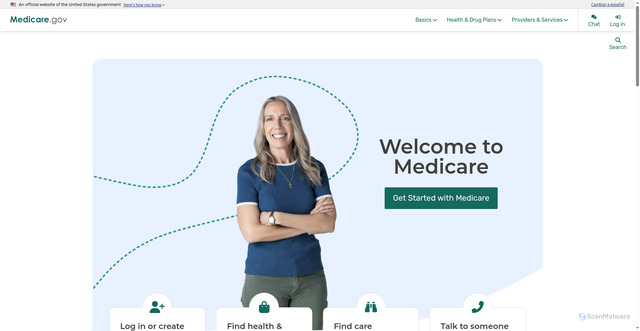 Security scan screenshot of https://www.medicare.gov