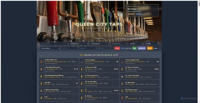 Security scan screenshot of https://hopclt.com/