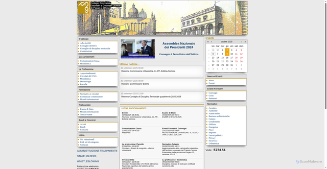 Security scan screenshot of https://www.geometripesaro.it/