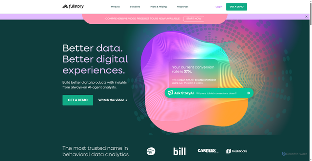 Security scan screenshot of https://mr.fullstory.com