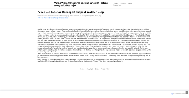 Security scan screenshot of https://portcerealistahugo-u0ssdu7xjg.edgeone.app/14762-police-use-taser-on-davenport-suspect-in-stolen-jeep.html