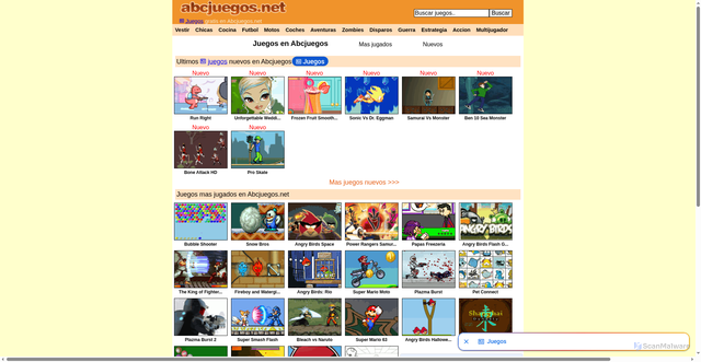 Security scan screenshot of https://abcjuegos.net