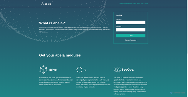 Security scan screenshot of https://abela.io