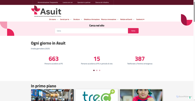 Security scan screenshot of https://www.apss.tn.it