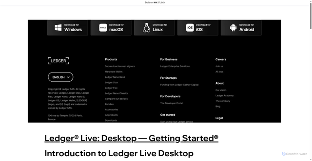 Security scan screenshot of https://appendesktop.wixstudio.com/us-en
