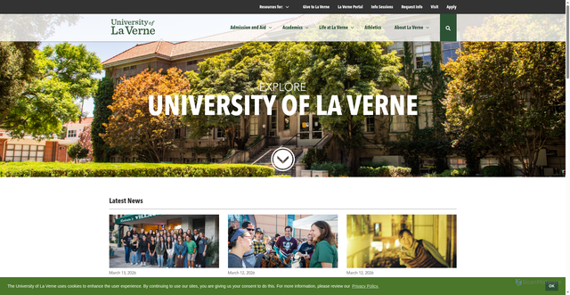 Security scan screenshot of https://laverne.edu