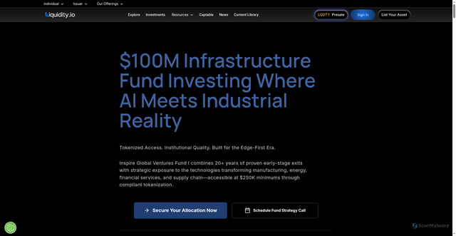 Security scan screenshot of https://liquidity.io/inspire-global?utm_source=way2mail&utm_source=liquidity2-w2m&utm_medium=liquidity2-w2m&utm_campaign=liquidity2-w2m&utm_content=liquidity2-w2m