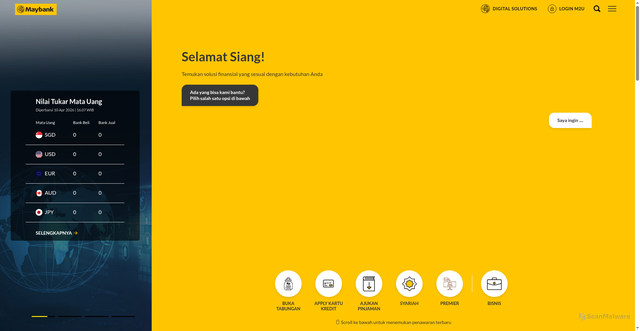 Security scan screenshot of https://www.maybank.co.id