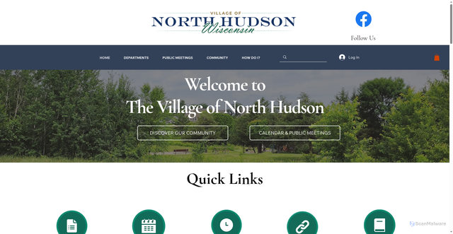 Security scan screenshot of https://www.northhudsonwi.gov/