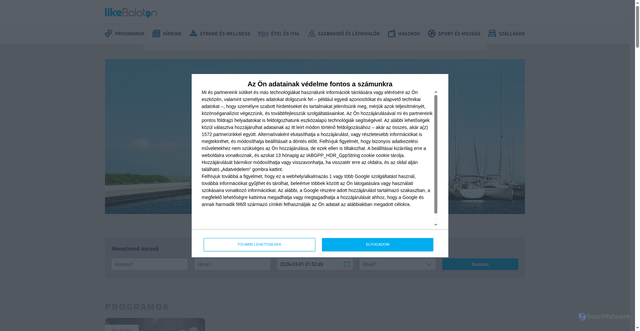 Security scan screenshot of https://likebalaton.hu