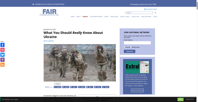 Security scan screenshot of https://fair.org/home/what-you-should-really-know-about-ukraine/