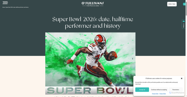 Security scan screenshot of https://www.osullivans-pubs.com/en/super-bowl/