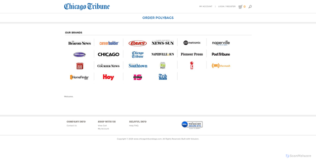 Security scan screenshot of https://www.chicagotribunebags.com