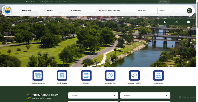 Security scan screenshot of https://www.sanangelo.gov