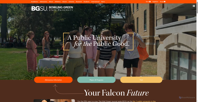 Security scan screenshot of https://bgsu.edu