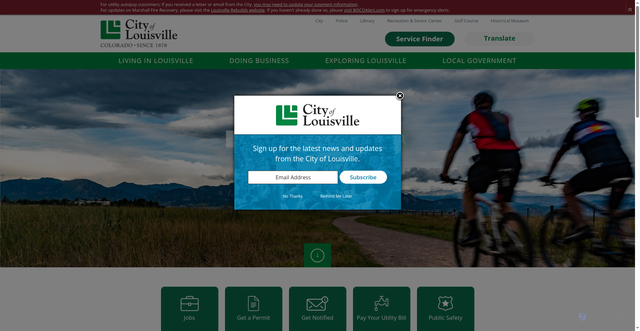 Security scan screenshot of https://www.louisvilleco.gov/