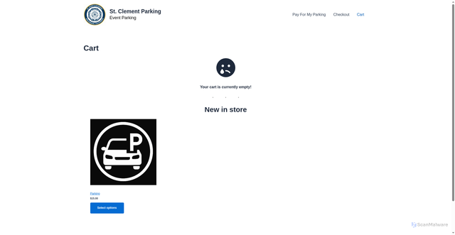Security scan screenshot of https://stclementparking.com/?p=7