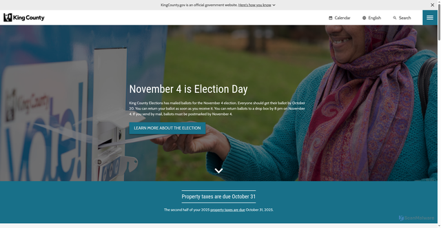 Security scan screenshot of https://kingcounty.gov/
