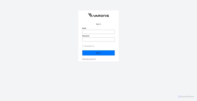 Security scan screenshot of https://loginx.varonis.com