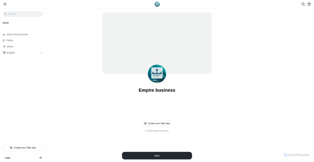 Security scan screenshot of https://empirebusiness.link/