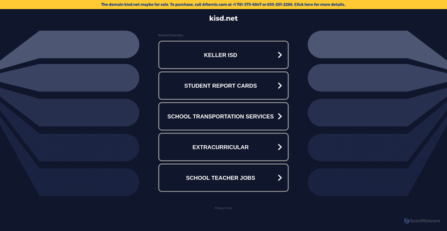 Security scan screenshot of http://kisd.net/