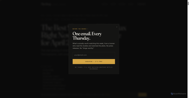 Security scan screenshot of https://thedropnewsletter.com/guides/best-shows-on-hbo-max