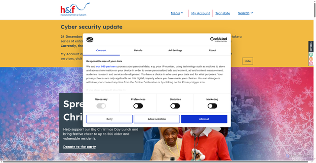 Security scan screenshot of https://www.lbhf.gov.uk/