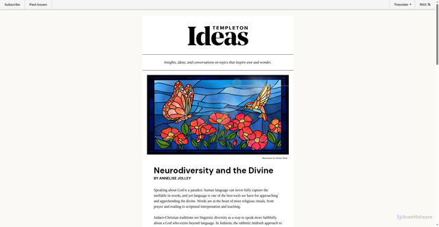 Security scan screenshot of https://mailchi.mp/templeton.org/templetonideas_20260318?e=9a9b26aac6