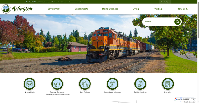 Security scan screenshot of https://arlingtonwa.gov/