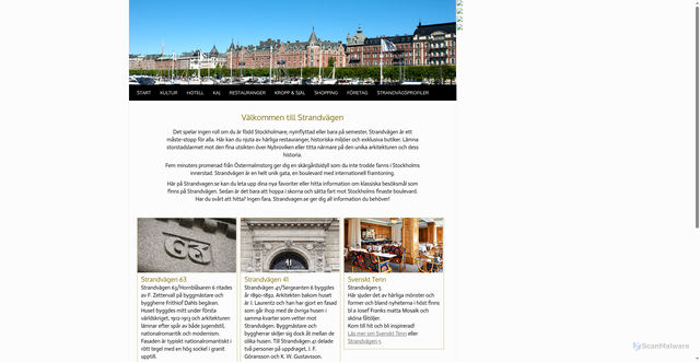 Security scan screenshot of https://strandvagen.se