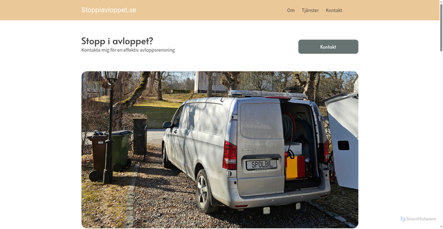 Security scan screenshot of https://stoppiavloppet.se