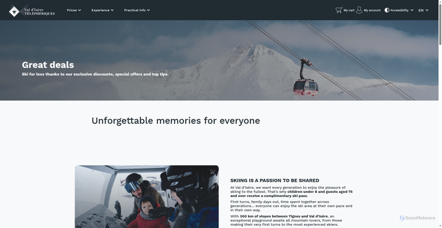 Security scan screenshot of https://www.valdisere.ski/en/good-deals?lid=eewszb5n82hf