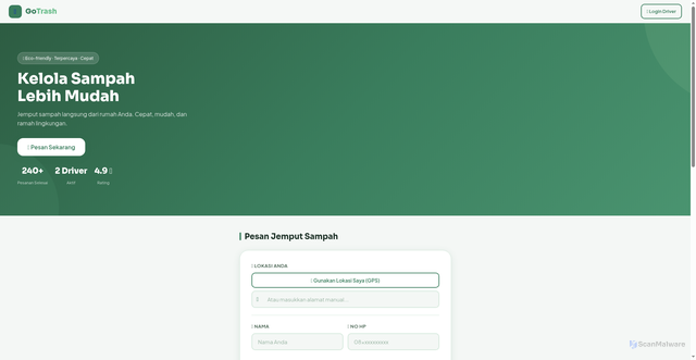 Security scan screenshot of https://gotrash-3lw571c4l2.edgeone.dev/
