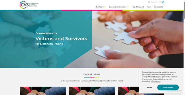 Security scan screenshot of https://www.cvsni.org/