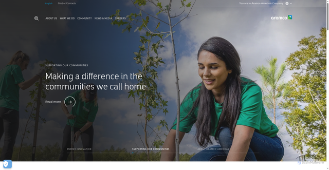 Security scan screenshot of https://americas.aramco.com/en