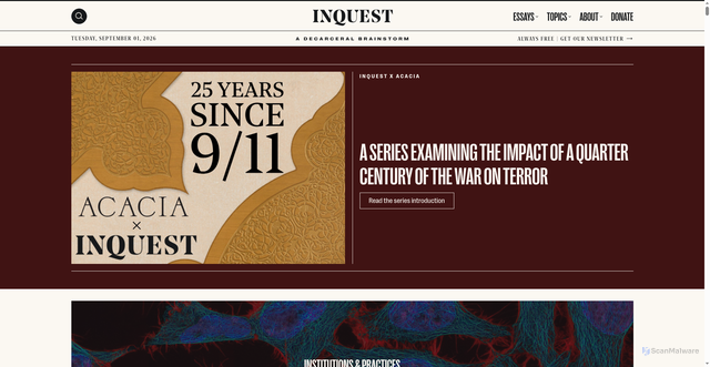 Security scan screenshot of https://inquest.org/