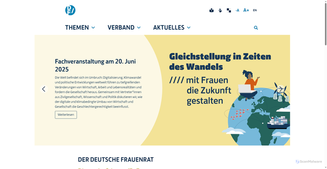 Security scan screenshot of https://www.frauenrat.de/