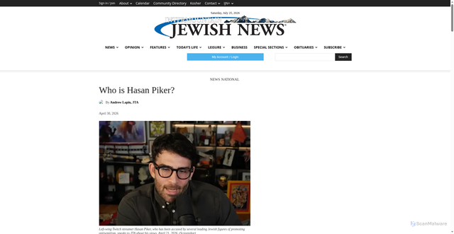 Security scan screenshot of https://www.ijn.com/who-is-hasan-piker/