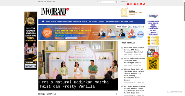 Security scan screenshot of https://infobrand.id