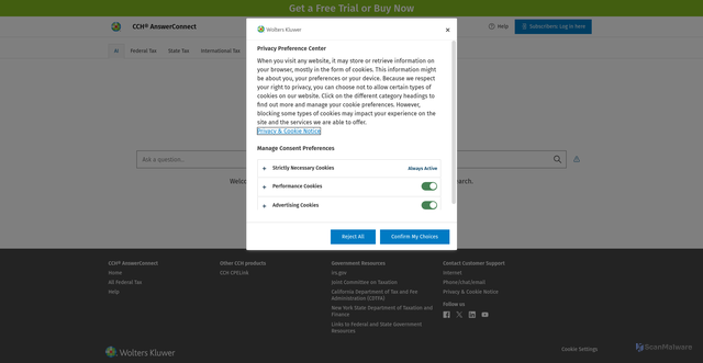 Security scan screenshot of https://accountingresearchmanager.com