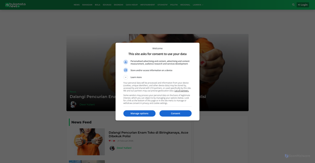 Security scan screenshot of https://bukamatanews.id