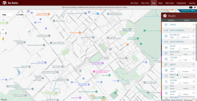 Security scan screenshot of https://transport.tamu.edu/busroutes/