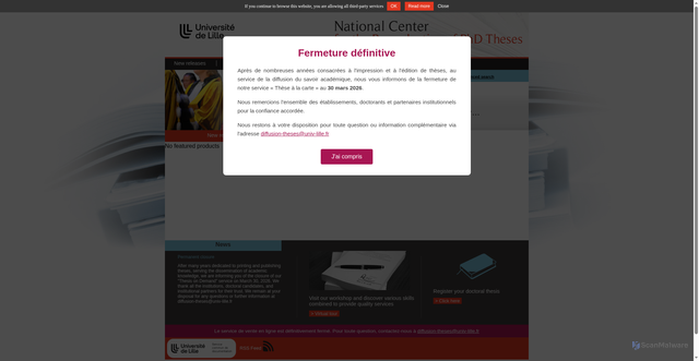 Security scan screenshot of https://www.diffusiontheses.fr