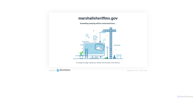 Security scan screenshot of https://marshallsheriffms.gov/