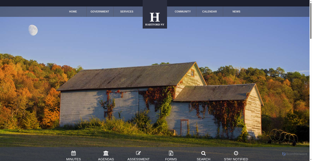 Security scan screenshot of https://www.hartfordny.gov/