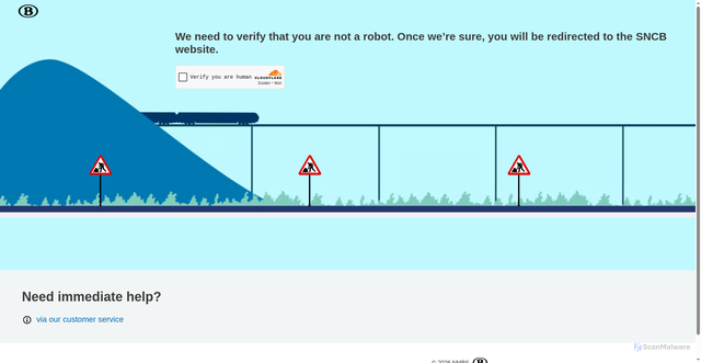 Security scan screenshot of https://belgiantrain.be