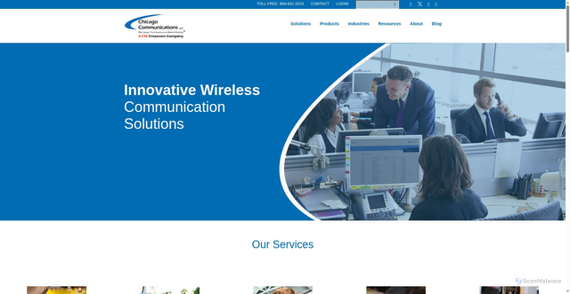 Security scan screenshot of https://chicomm.com