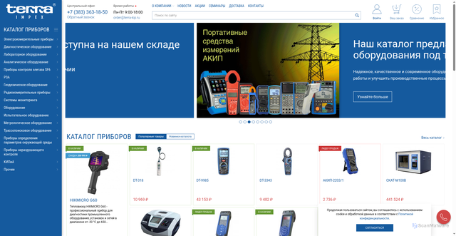 Security scan screenshot of https://terra-kip.ru