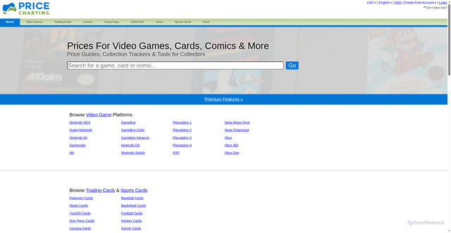 Security scan screenshot of https://www.pricecharting.com/