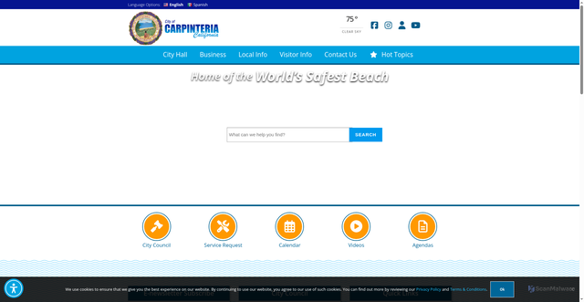 Security scan screenshot of https://carpinteriaca.gov/